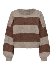 ONLY striped knitted pullover -Pumice Stone - 15259682