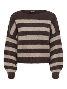 ONLY ONLAYA Striktrøje -Seal Brown - 15259682