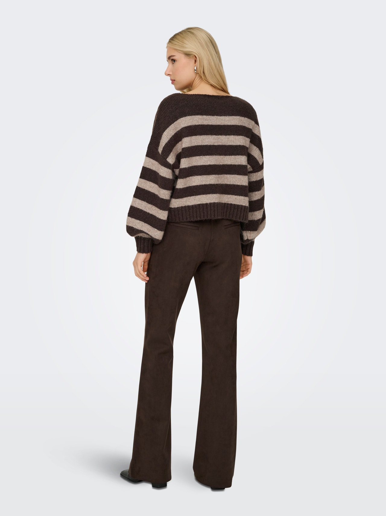 ONLY ONLAYA Striktrøje -Seal Brown - 15259682