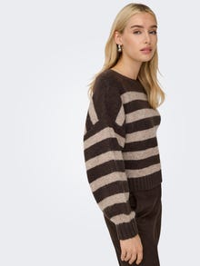ONLY ONLAYA Striktrøje -Seal Brown - 15259682