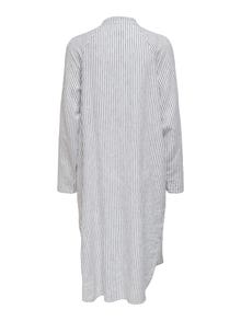 ONLY Linneblandning Långärmad klänning -White - 15259774