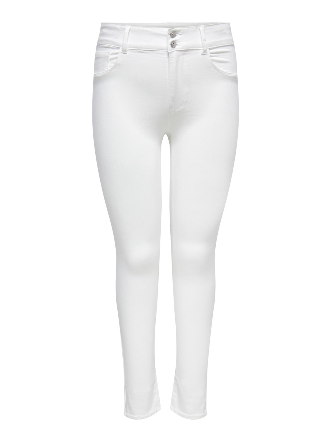 ONLY Curvy CARStorm mit hohem Bund Skinny Fit Jeans -White - 15259822