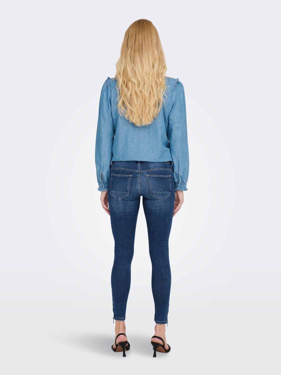 ONLY OLMKendell ankle destroyed Skinny fit jeans -Medium Blue Denim - 15259827