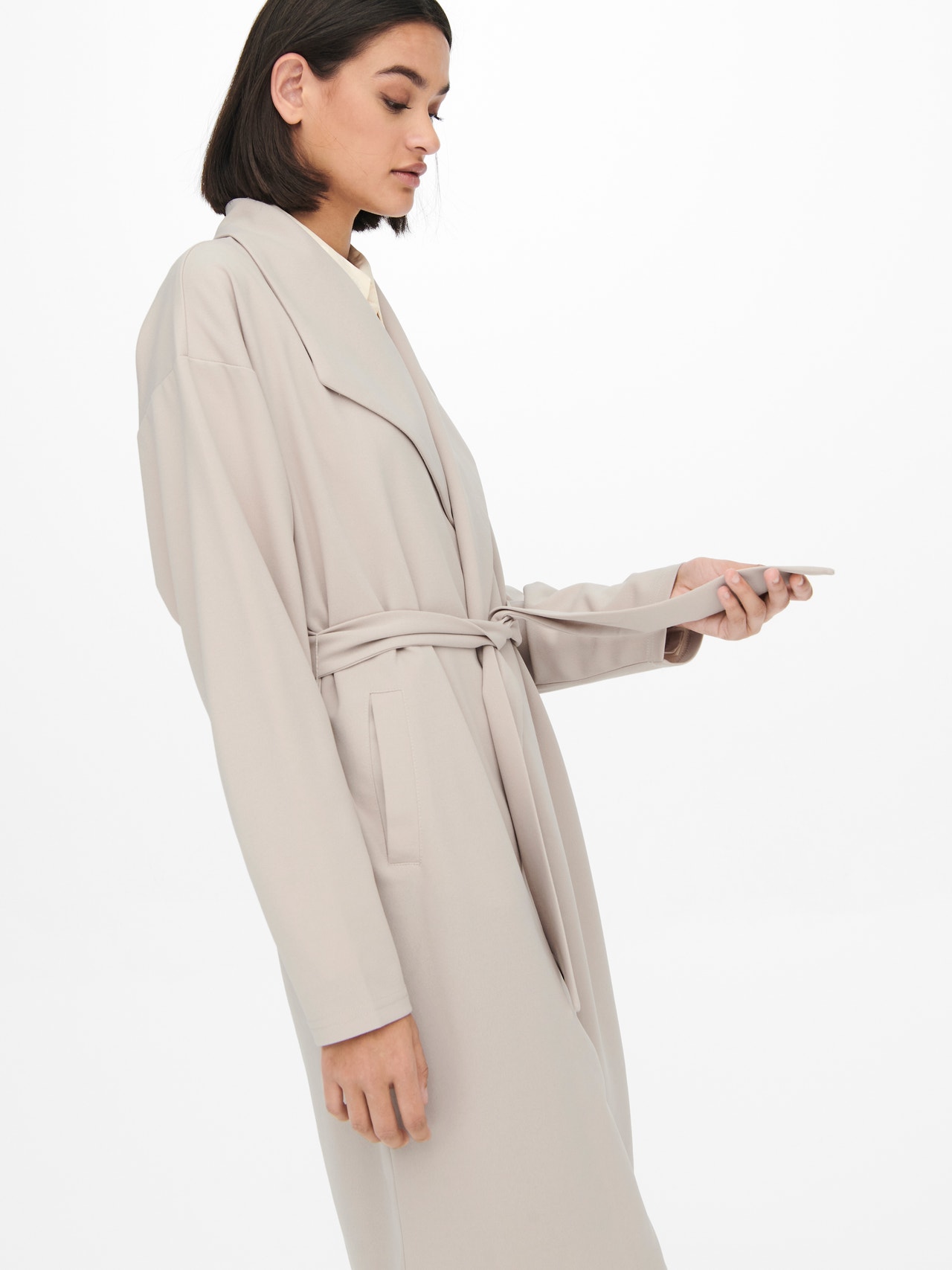 ONLY Long wrap Jacket -Chateau Gray - 15259931