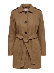 ONLY Belted Trenchcoat -Toasted Coconut - 15259964