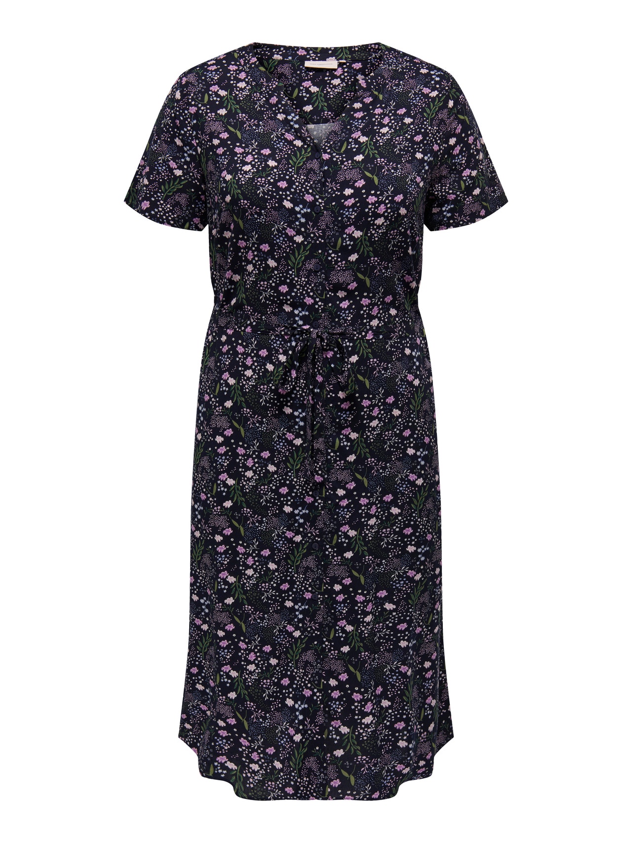 ONLY Curvy printed Shirt dress -Dark Sapphire - 15259976