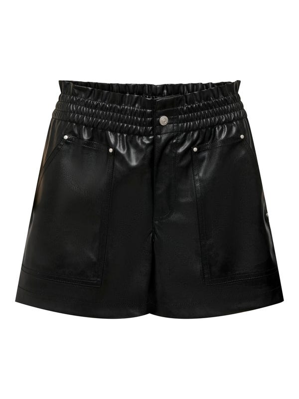 Faux leather shorts | Black | ONLY®