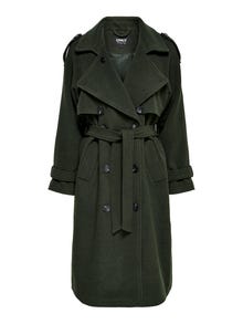 ONLY Long Wool Trenchcoat -Rosin - 15260013