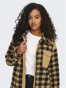 ONLY Quilted mix Shacket -Toasted Coconut - 15260026