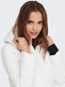 ONLY Hodded puffer jacket -Bright White - 15260042