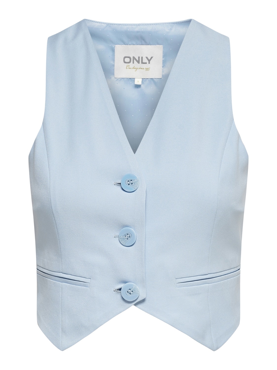 ONLY Cropped Waistcoat -Cashmere Blue - 15260264