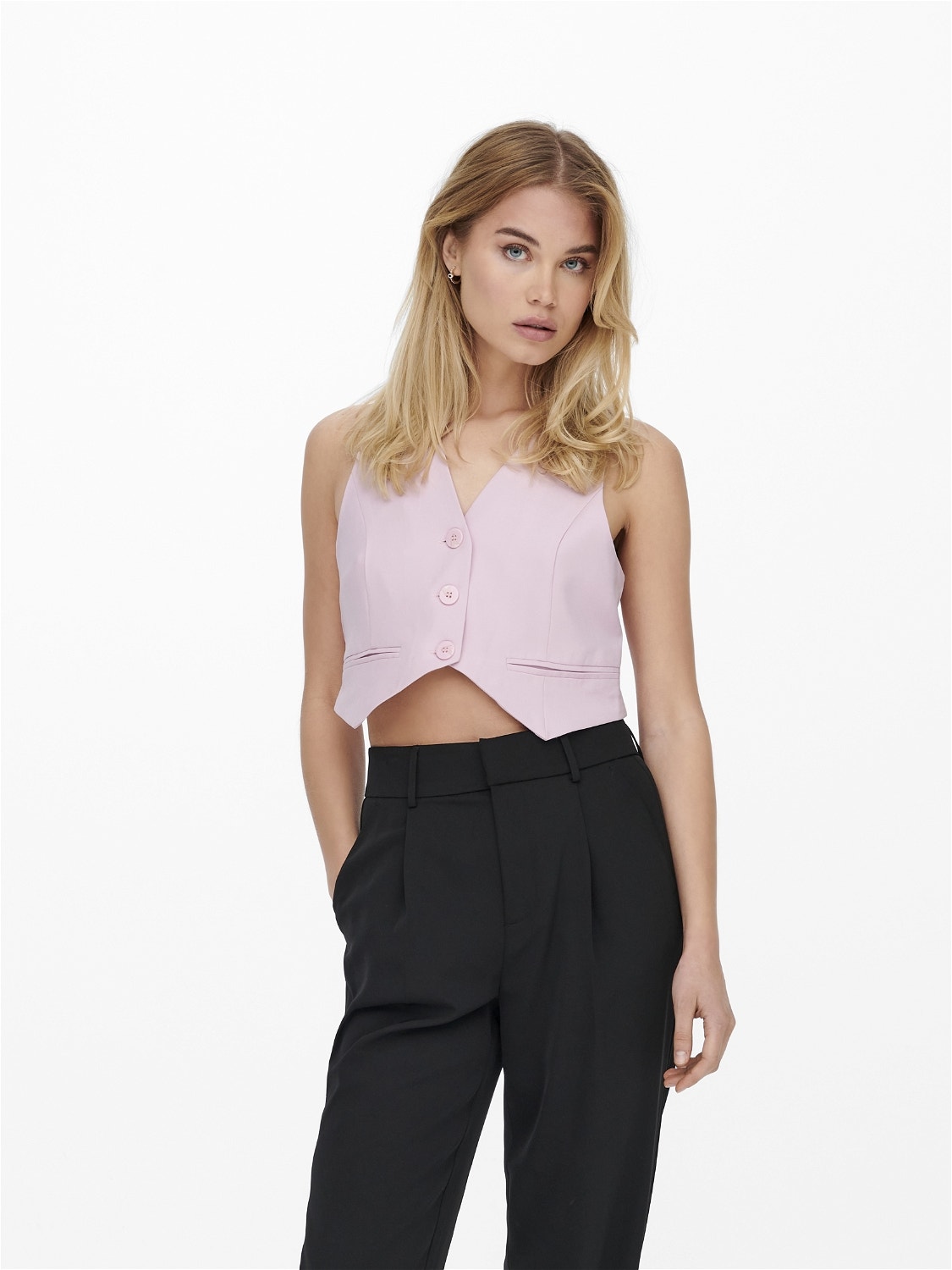 ONLY Cropped Waistcoat -Winsome Orchid - 15260264