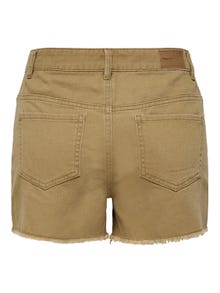 ONLY High waist Shorts -Tobacco Brown - 15260282