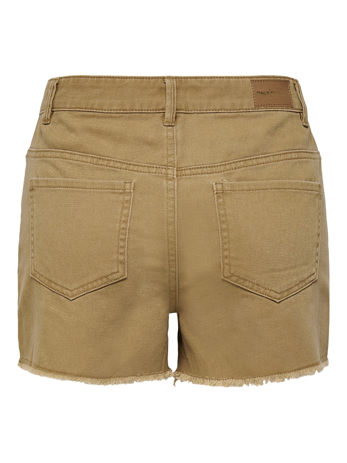 ONLY ONLPacy - À taille haute et bords bruts Shorts en jean -Tobacco Brown - 15260282