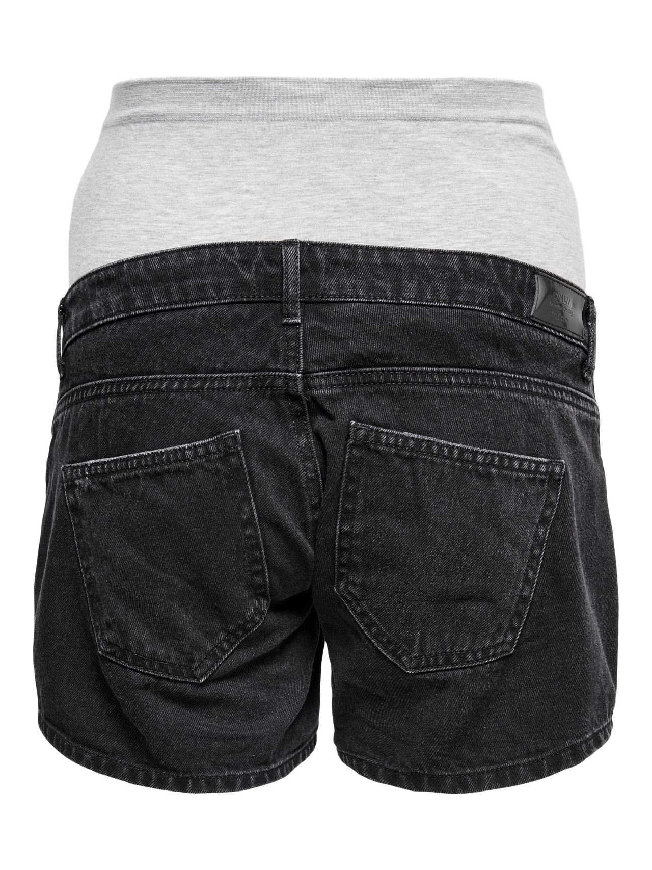 ONLY High waist Destroyed hems Shorts -Black Denim - 15260349