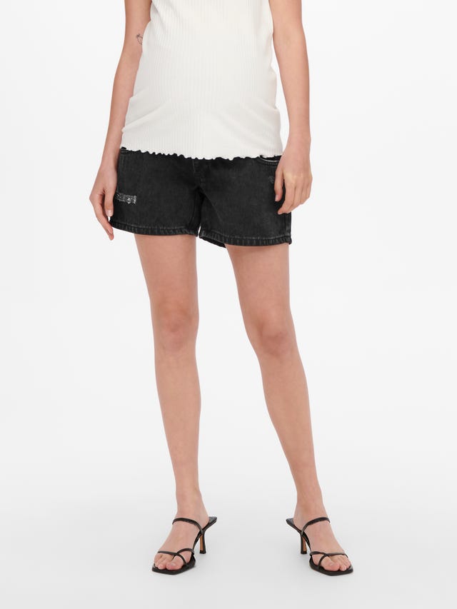 ONLY Hohe Taille Offener Saum Shorts - 15260349