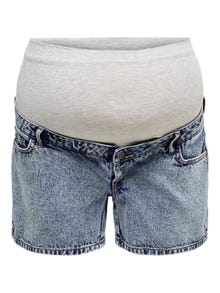ONLY High waist Shorts -Light Blue Denim - 15260354