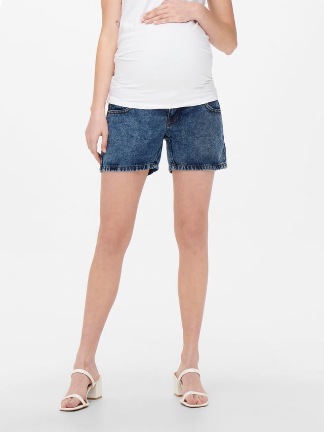ONLY Mama - À taille haute Shorts en jean - 15260354