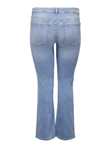ONLY Ausgestellt Mittlere Taille Curve Jeans -Light Blue Denim - 15260394