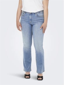 ONLY CARWilly Regular Waist Flared Jeans -Light Blue Denim - 15260394