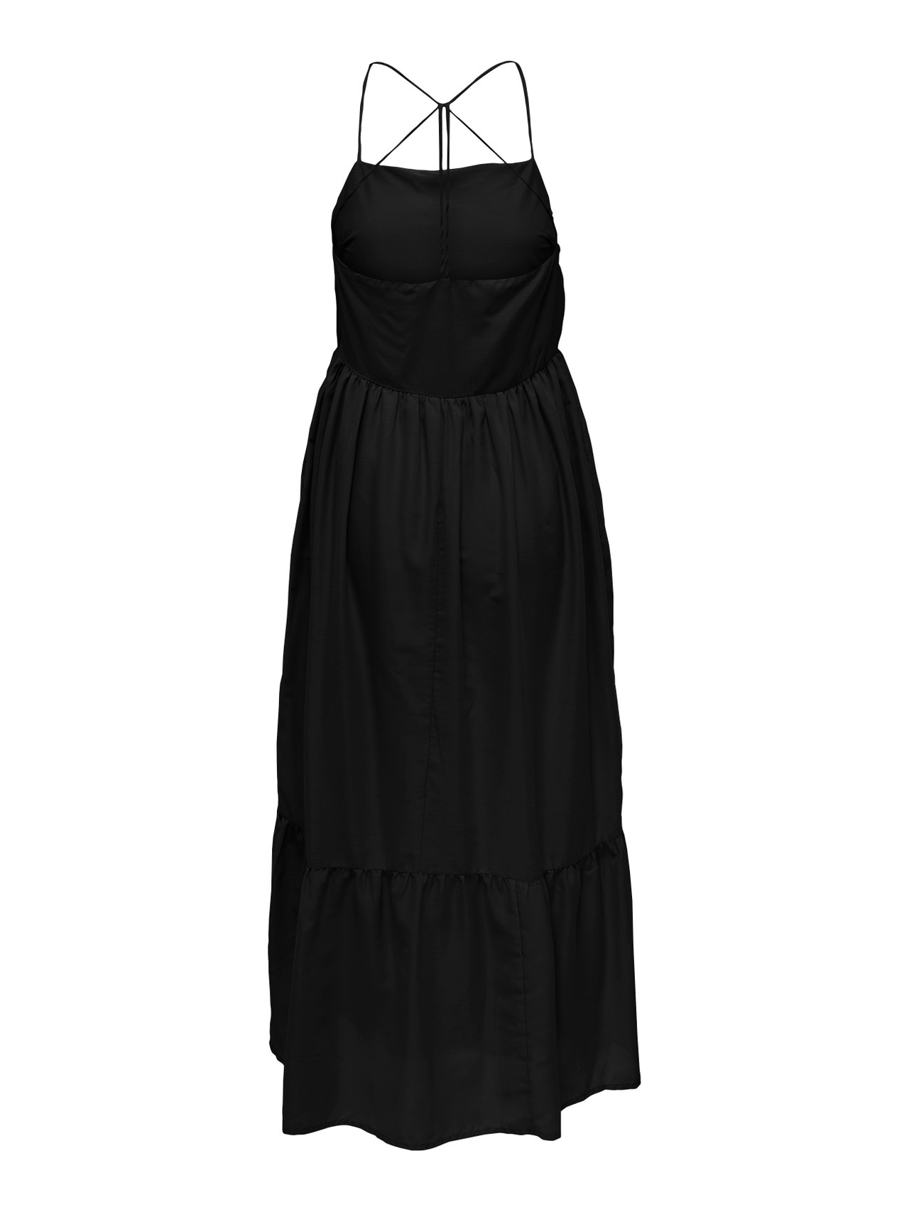 ONLY Normal geschnitten Trapezausschnitt Langes Kleid -Black - 15260526