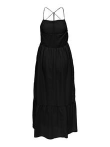 ONLY Normal geschnitten Trapezausschnitt Langes Kleid -Black - 15260526