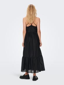 ONLY Regular fit Vierkante hals Lange jurk -Black - 15260526
