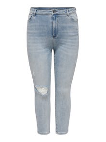 ONLY Skinny Fit Hohe Taille Curve Jeans -Light Blue Denim - 15260592