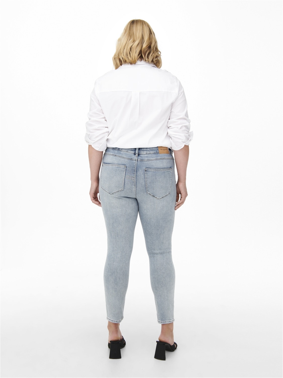 ONLY Skinny fit High waist Curve Jeans -Light Blue Denim - 15260592