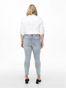 ONLY Skinny Fit Høy midje Curve Jeans -Light Blue Denim - 15260592