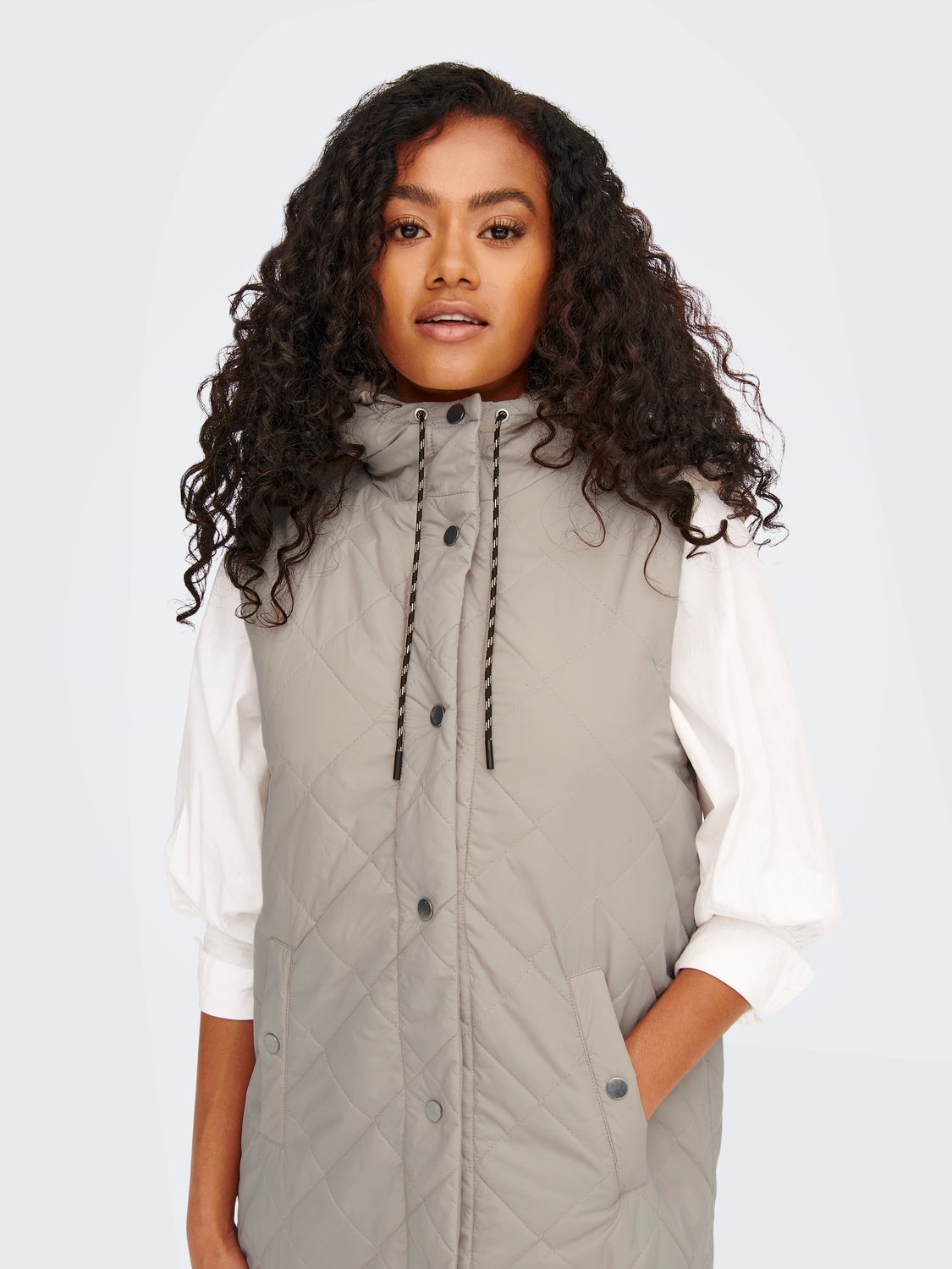 only longline padded gilet