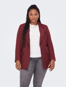 ONLY Comfort Fit Reverse Blazer -Spiced Apple - 15260733