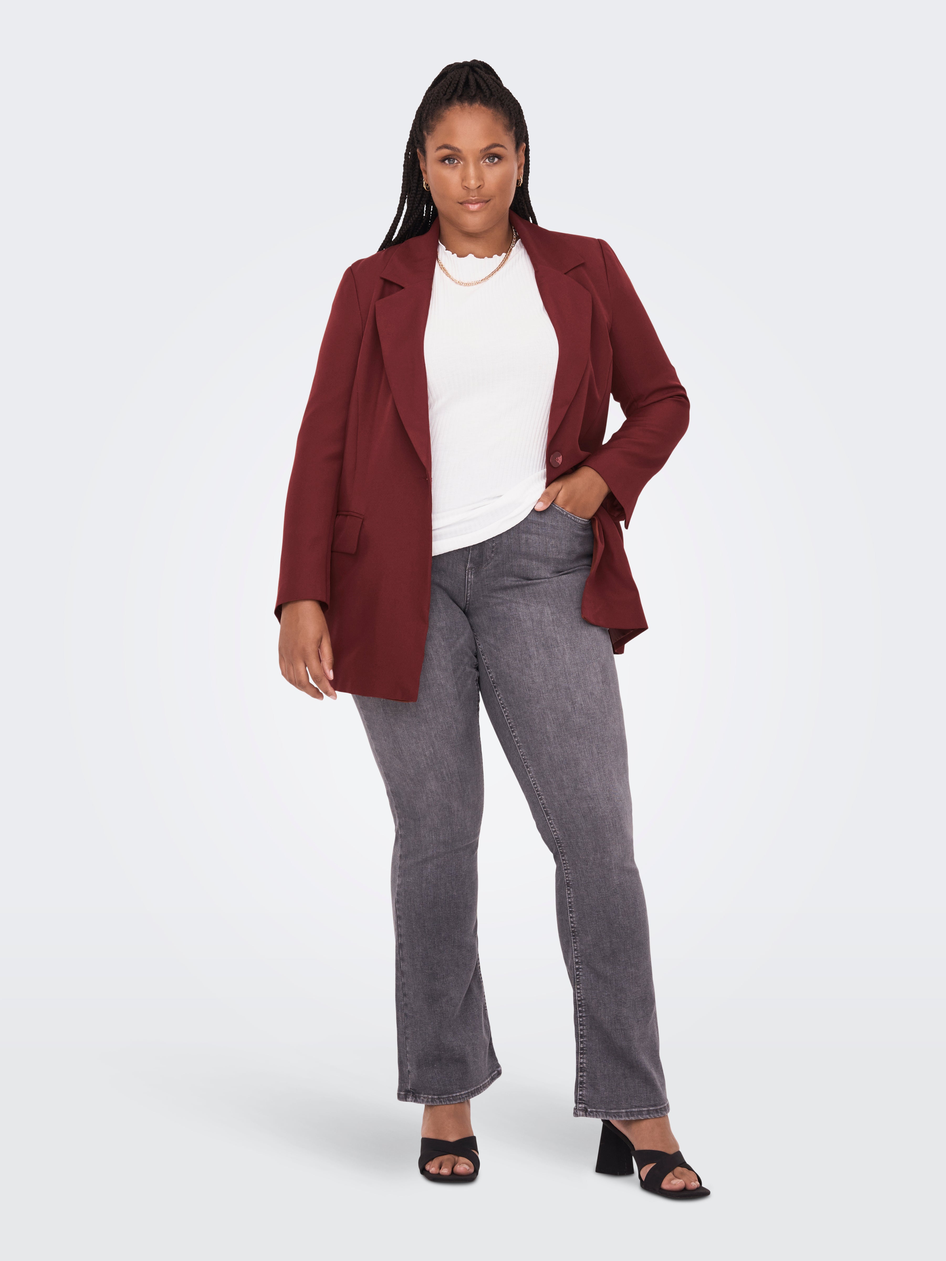 Curvy solid colored Blazer with 25 discount ONLY