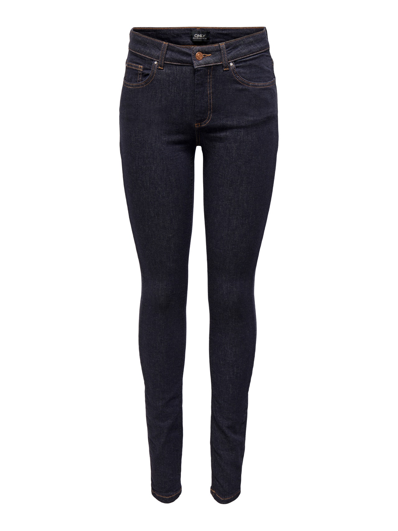ONLY ONLBLUSH Taille moyenne Skinny Fit Jeans -Dark Blue Denim - 15260760