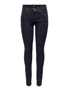 ONLY ONLBLUSH Taille moyenne Skinny Fit Jeans -Dark Blue Denim - 15260760