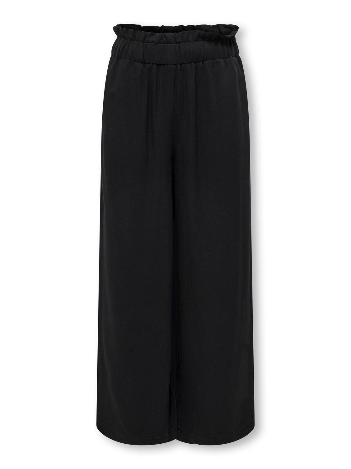 ONLY Trousers with elasticated waist -Black - 15260828