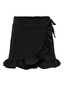 ONLY 2 en 1 falda cruzada + short Shorts -Black - 15260982