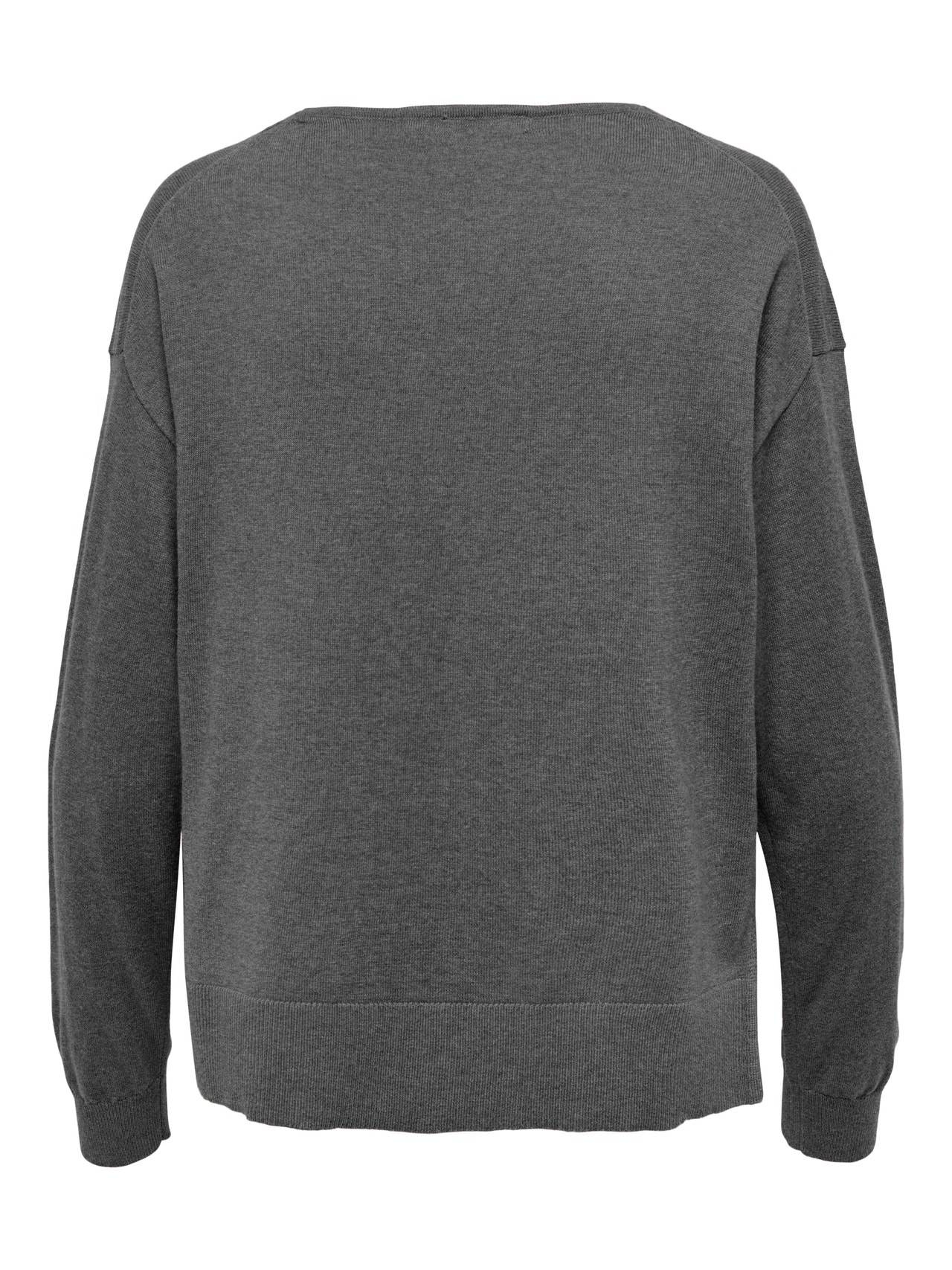 ONLY Round Neck Pullover -Medium Grey Melange - 15261071