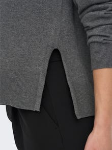 ONLY O-hals Pullover -Medium Grey Melange - 15261071