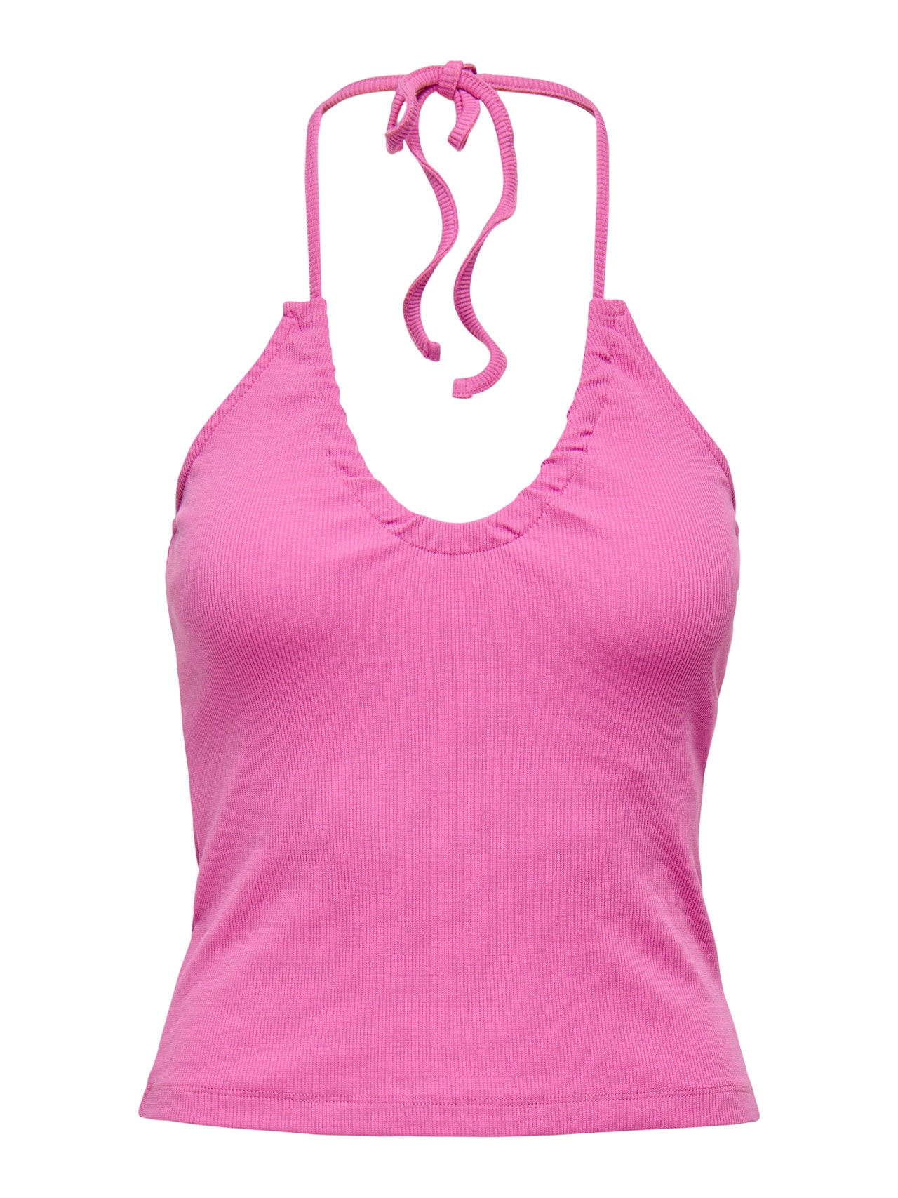 ONLY Tops Slim Fit Col rond -Super Pink - 15261108