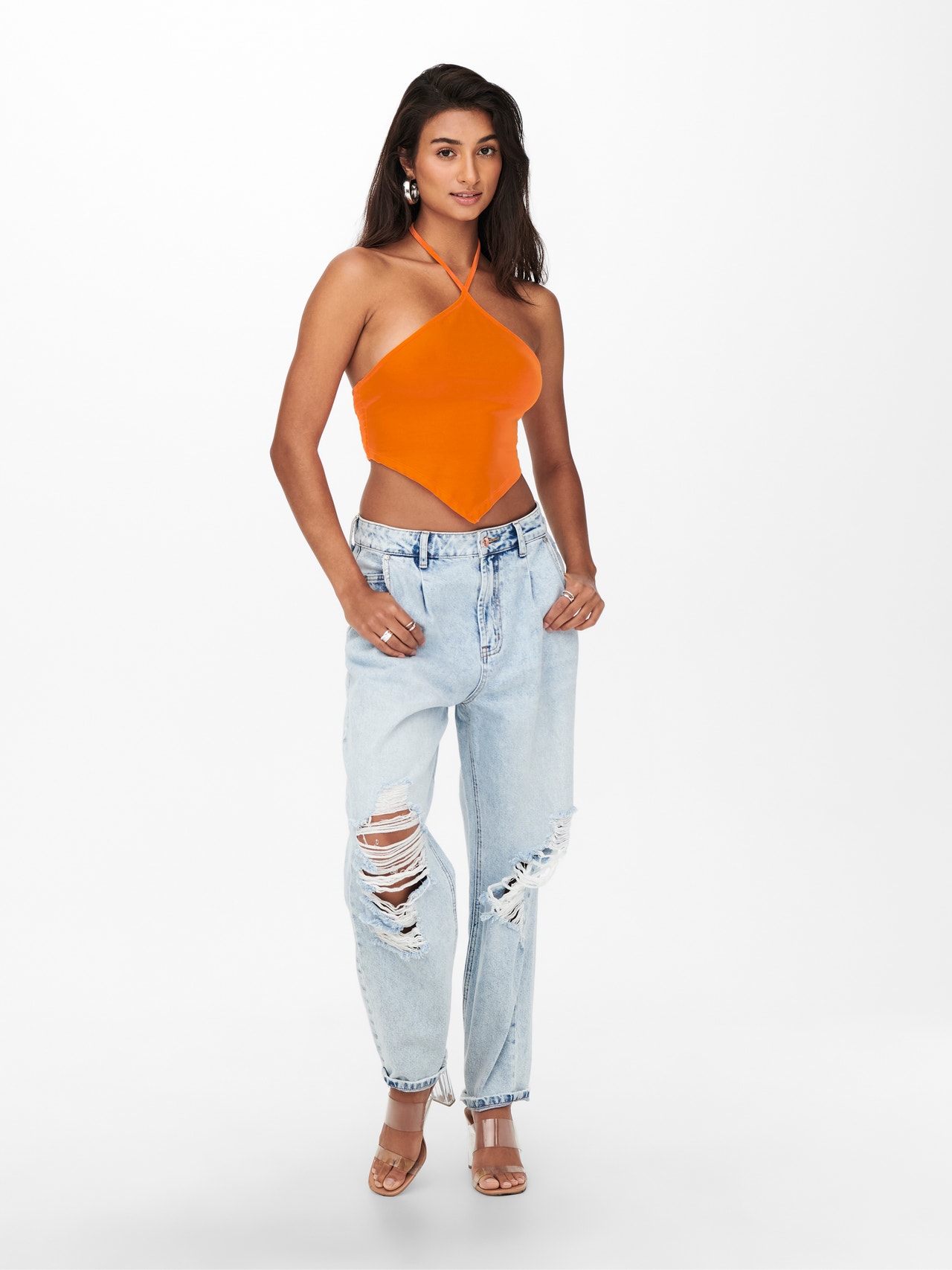 ONLY Cropped halterneck top -Oriole - 15261112