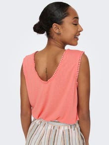 ONLY Tops Regular Fit Col rond -Coral Haze - 15261216