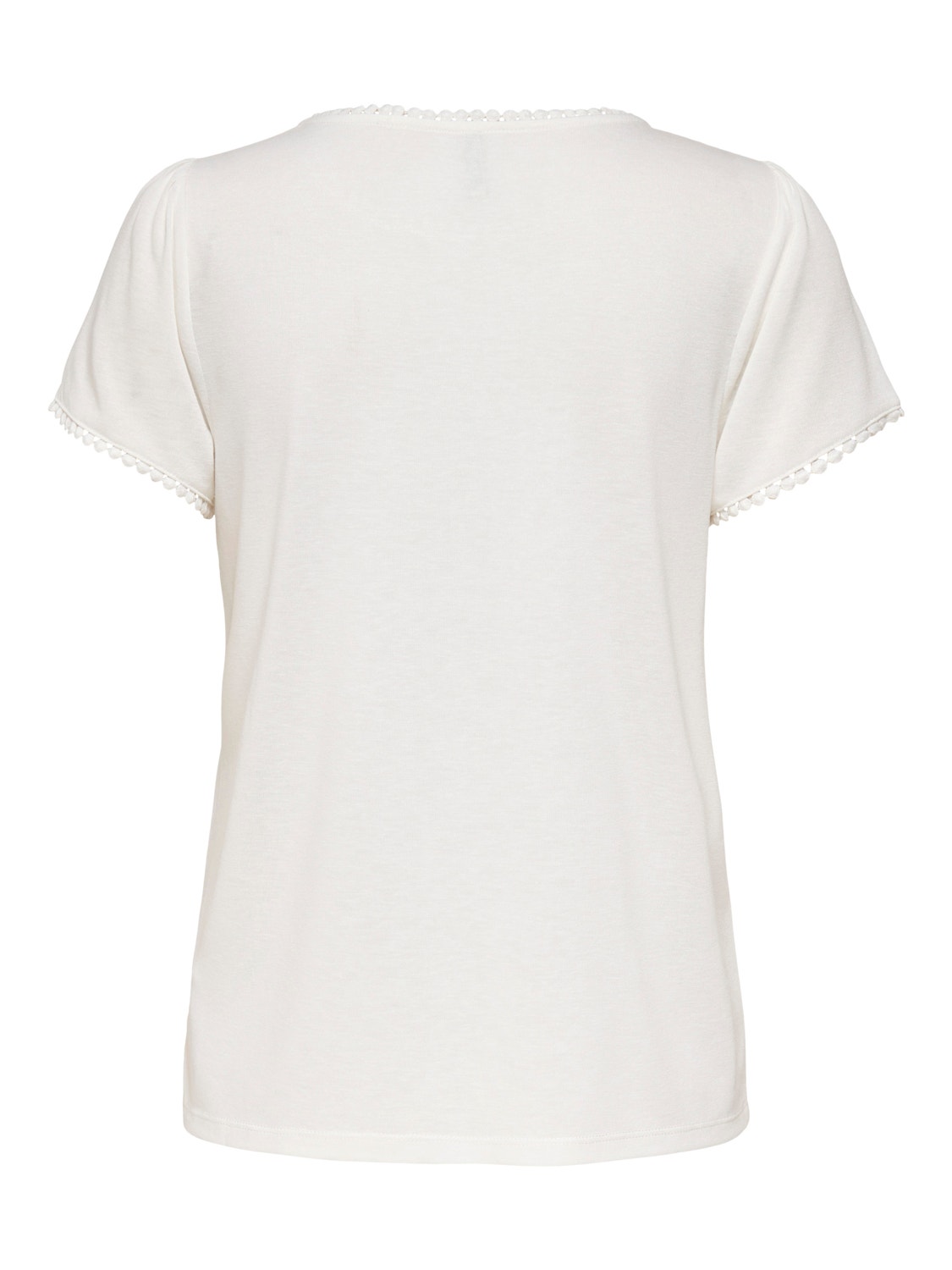ONLY Gedetailleerd T-shirt -Cloud Dancer - 15261217