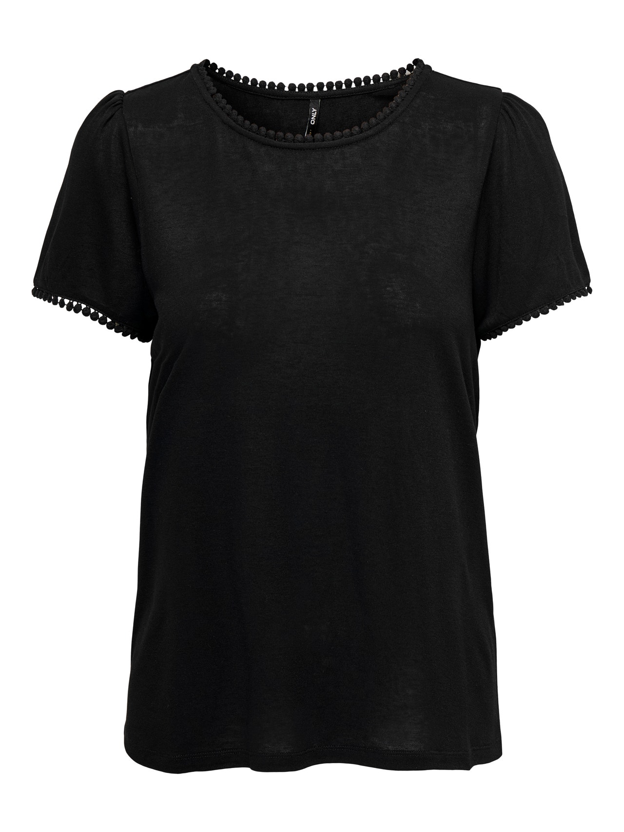 ONLY Detailreiches T-Shirt -Black - 15261217
