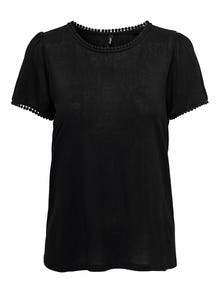 ONLY Detailreiches T-Shirt -Black - 15261217