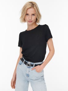 ONLY Detaljprydd T-shirt -Black - 15261217