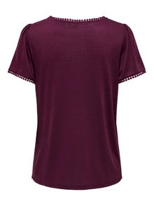 ONLY Detaljprydd T-shirt -Winetasting - 15261217