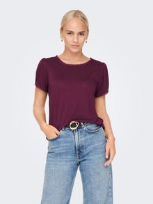 ONLY Tops Regular Fit Col rond -Winetasting - 15261217