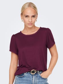 ONLY Tops Regular Fit Col rond -Winetasting - 15261217