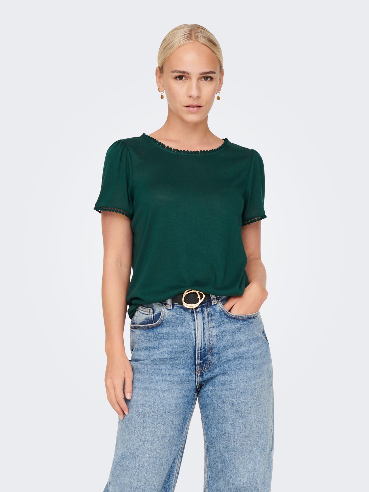 ONLY Tops Regular Fit Col rond -Ponderosa Pine - 15261217